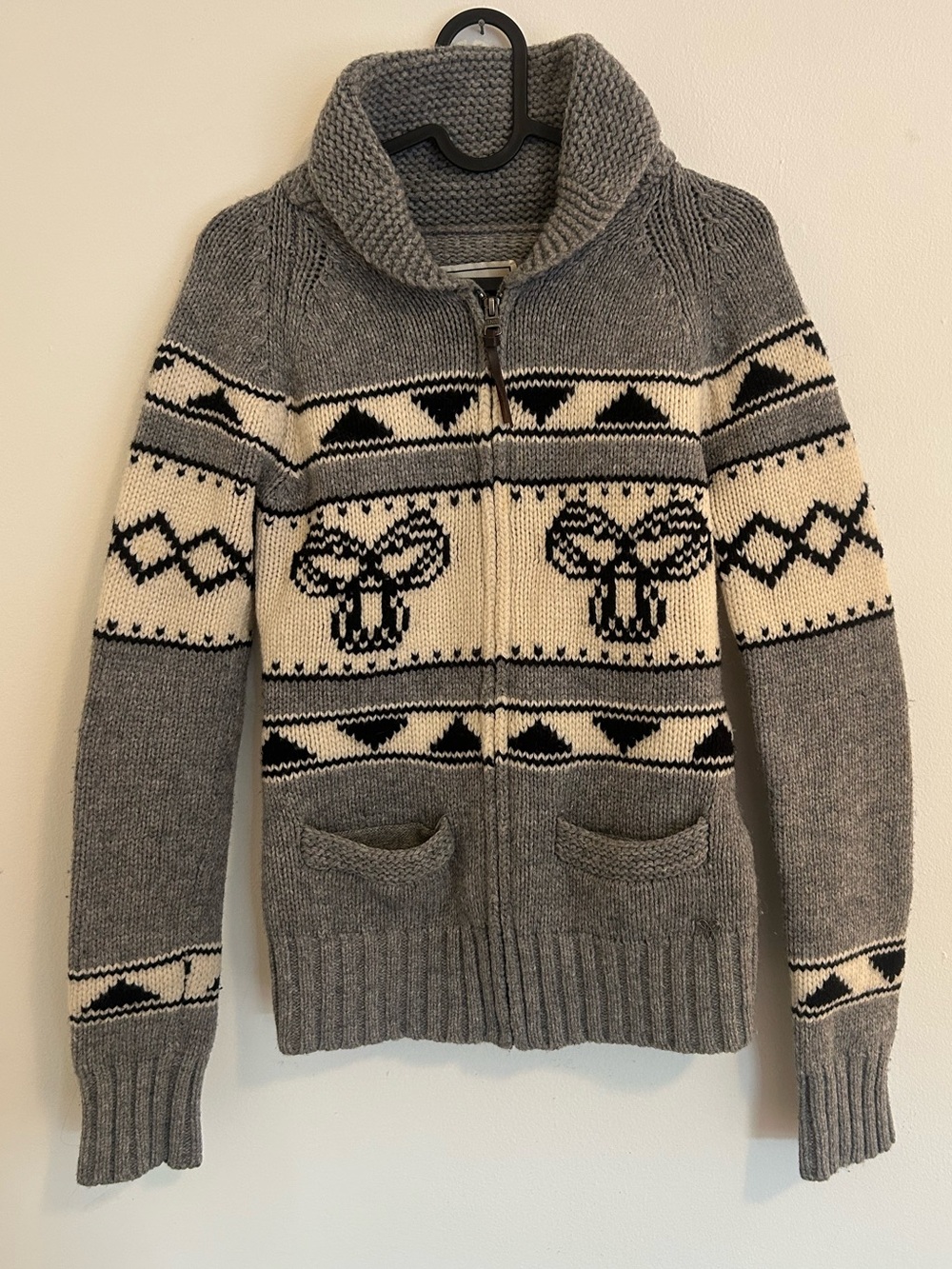 TNA knit sweater zip up